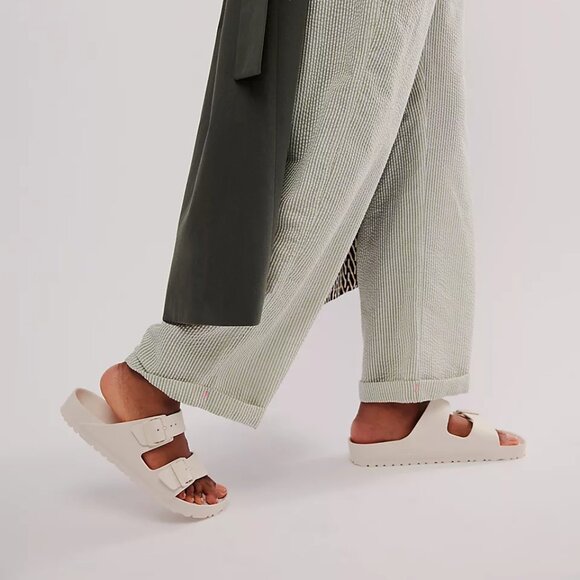 Birkenstock Eva Arizona Sandals Eggshell - Picture 1 of 3